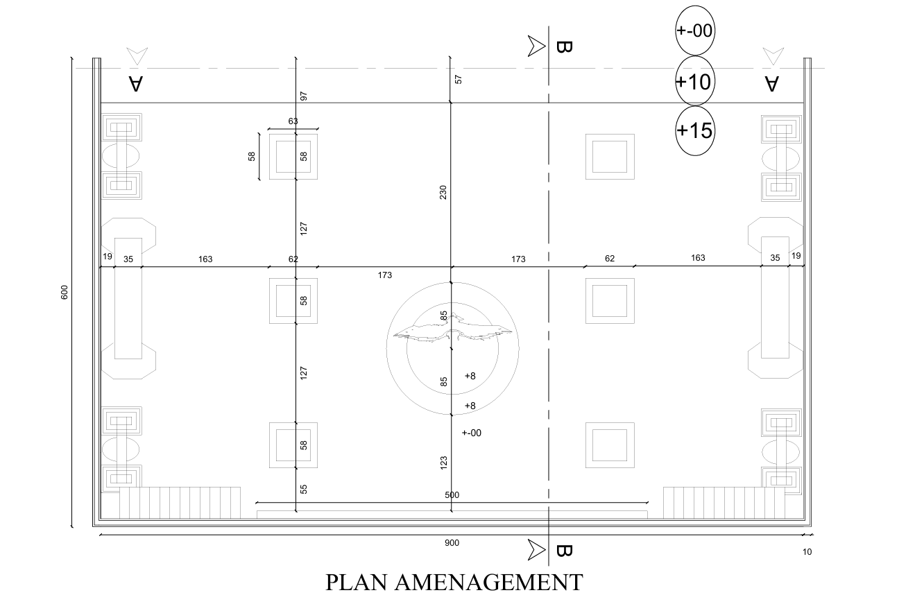 Plan aménagement du plateau télévisé